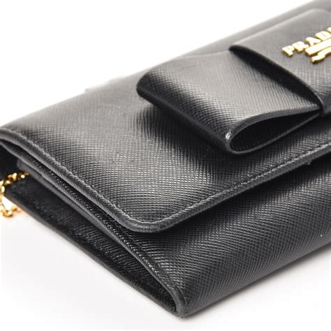 prada wallet saffiano bow